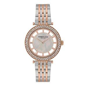Kenneth Cole KC51130004 Mother-of-Pearl Dial Crystal Accented Women's Watch NEW